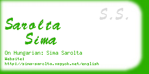 sarolta sima business card